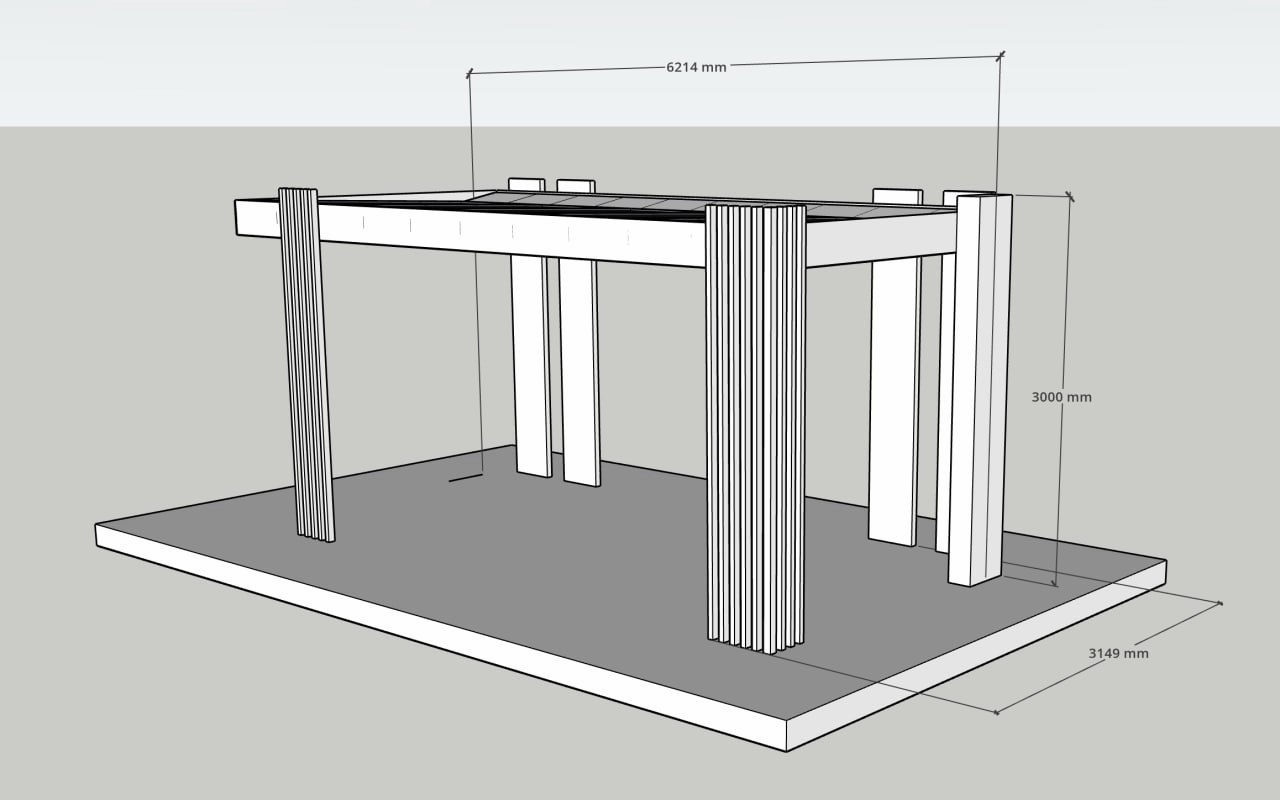 Креслення Energy Pavilion із точними габаритами
